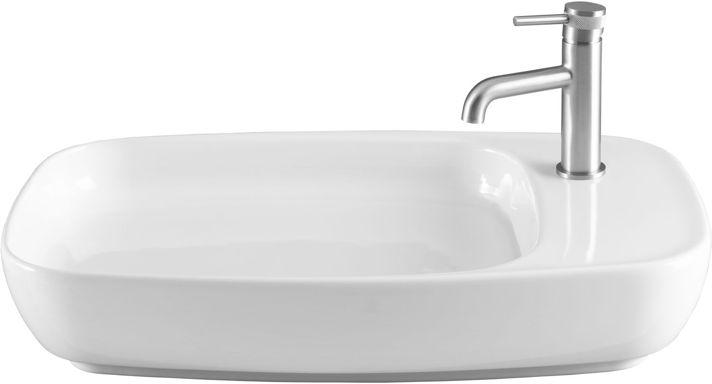 Раковина-чаша Allen Brau Liberty 70x42.6x13.5 см с 1 отверстием белая 4.32012.20