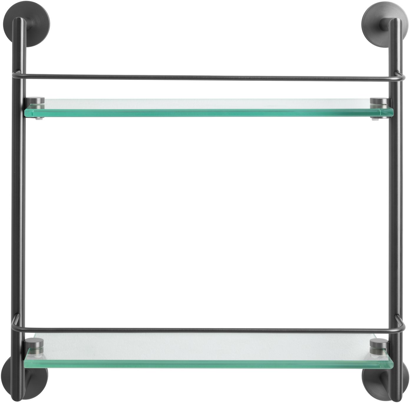 Полка стеклянная подвесная Allen Brau Priority 41.77x13.8x40.8 см графит браш 6.31015-MG