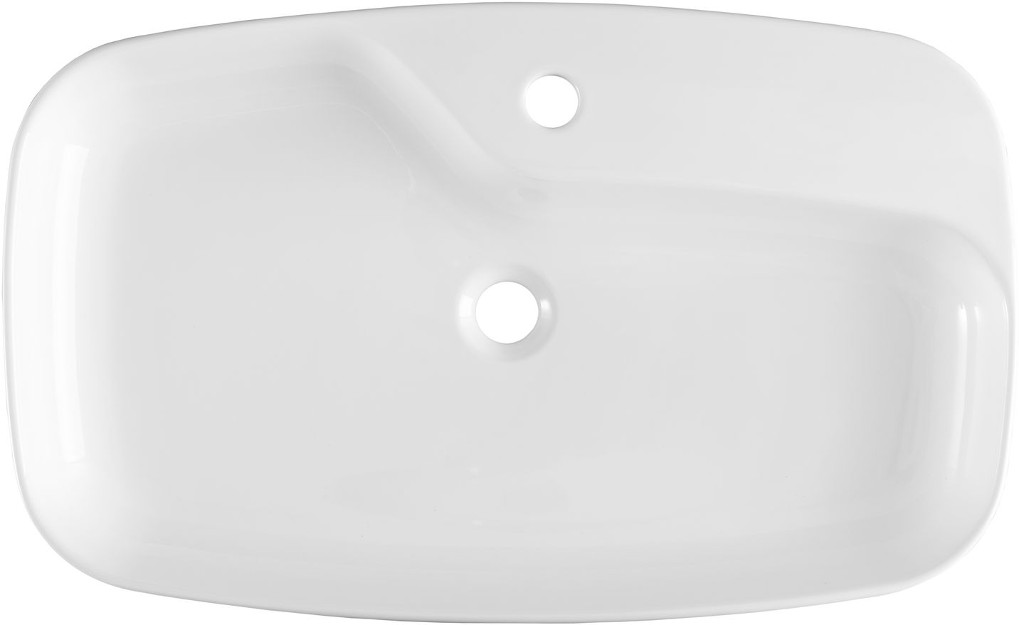 Раковина-чаша Allen Brau Liberty 70x43x9 см с 1 отверстием белая 4.32011.20