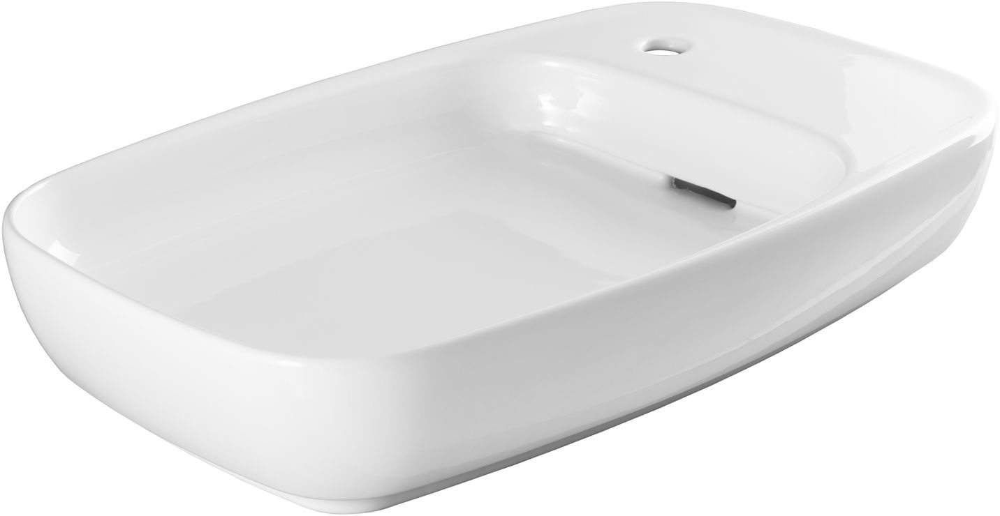 Раковина-чаша Allen Brau Liberty 70x42.6x13.5 см с 1 отверстием белая 4.32012.20