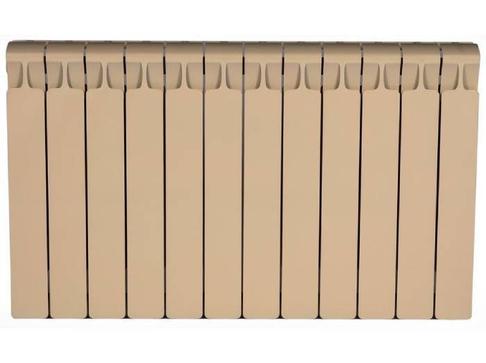 Радиатор биметаллический RIFAR Monolit 500 12 секций боковое подключение айвори RAL 1015 Б010112/1015