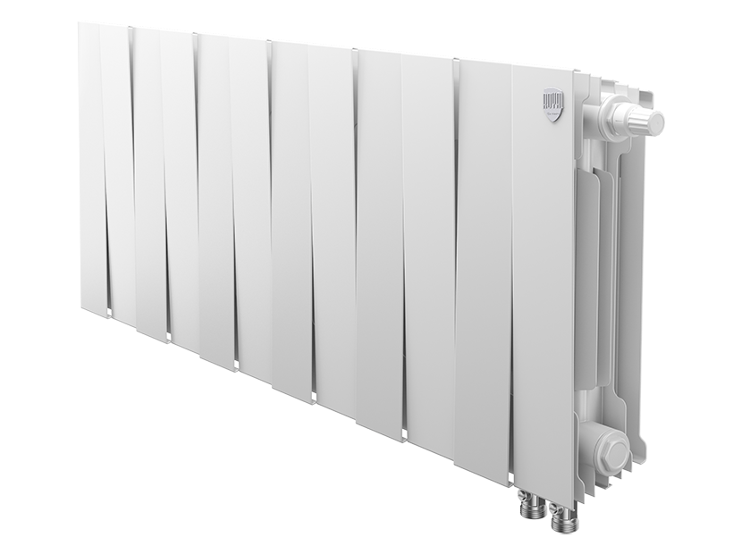 Радиатор биметаллический Royal Thermo PianoForte 300 Bianco Traffico 12 секц. нижнее подключение VDR 1346040