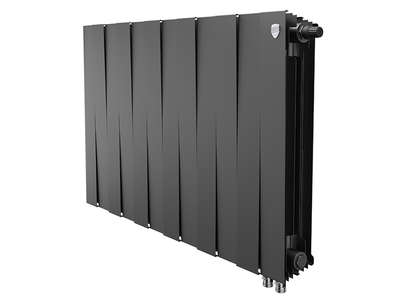 Радиатор биметаллический Royal Thermo PianoForte 500 Noir Sable 12 секций нижнее правое подключение НС-1338427