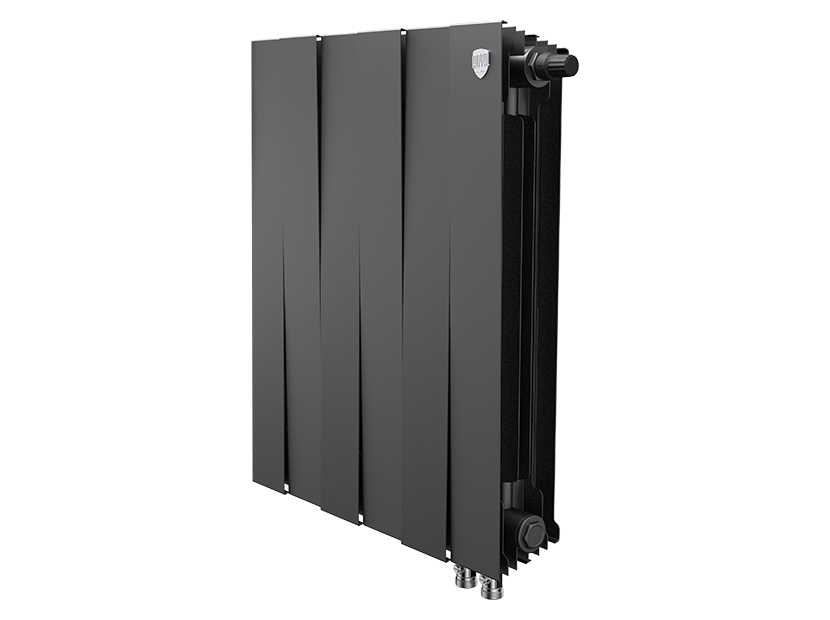 Радиатор биметаллический Royal Thermo PianoForte 500 Noir Sable 6 секций нижнее правое подключение НС-1338430