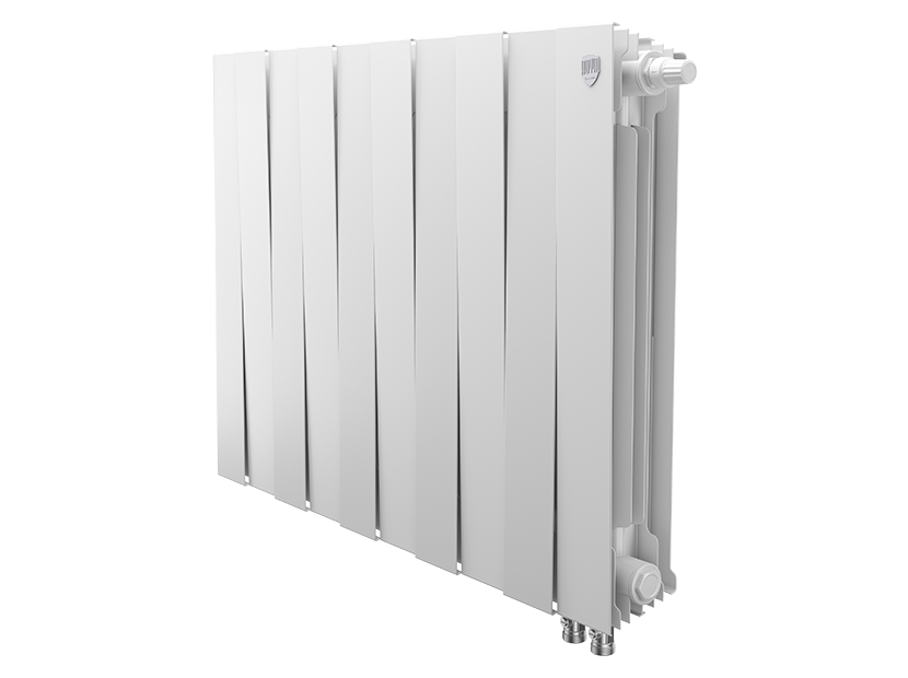 Радиатор биметаллический Royal Thermo PianoForte 500 Bianco Traffico 10 секций нижнее подключение НС-1338420 RAL 9016
