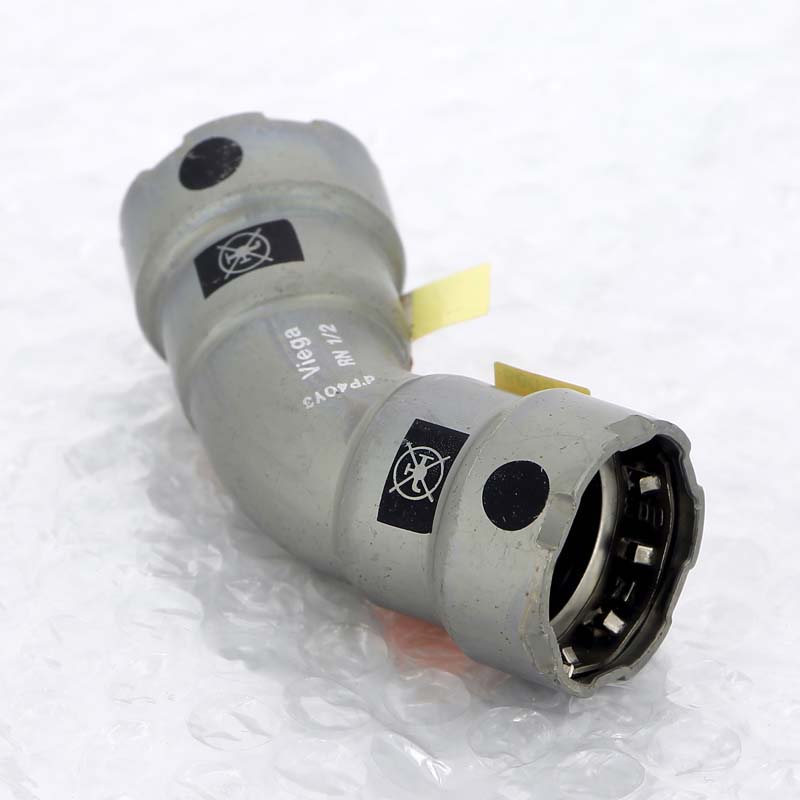 Угольник 45 градусов Viega Megapress пресс оцинкованная сталь 1/2 694579