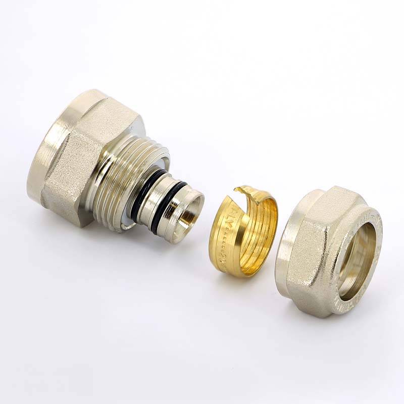 Муфта обжимная никелированная Tiemme 20x3/4 ВР 1600011