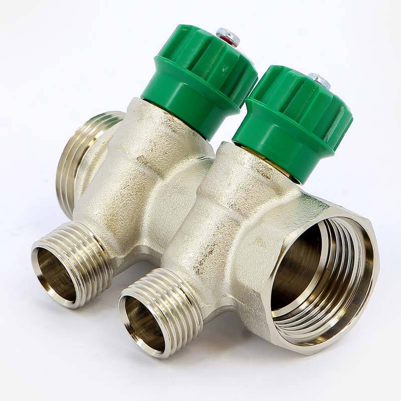 Коллектор никелированный Tiemme 1840 1 НВ 2 выхода 1/2 Н 36 мм 1840007