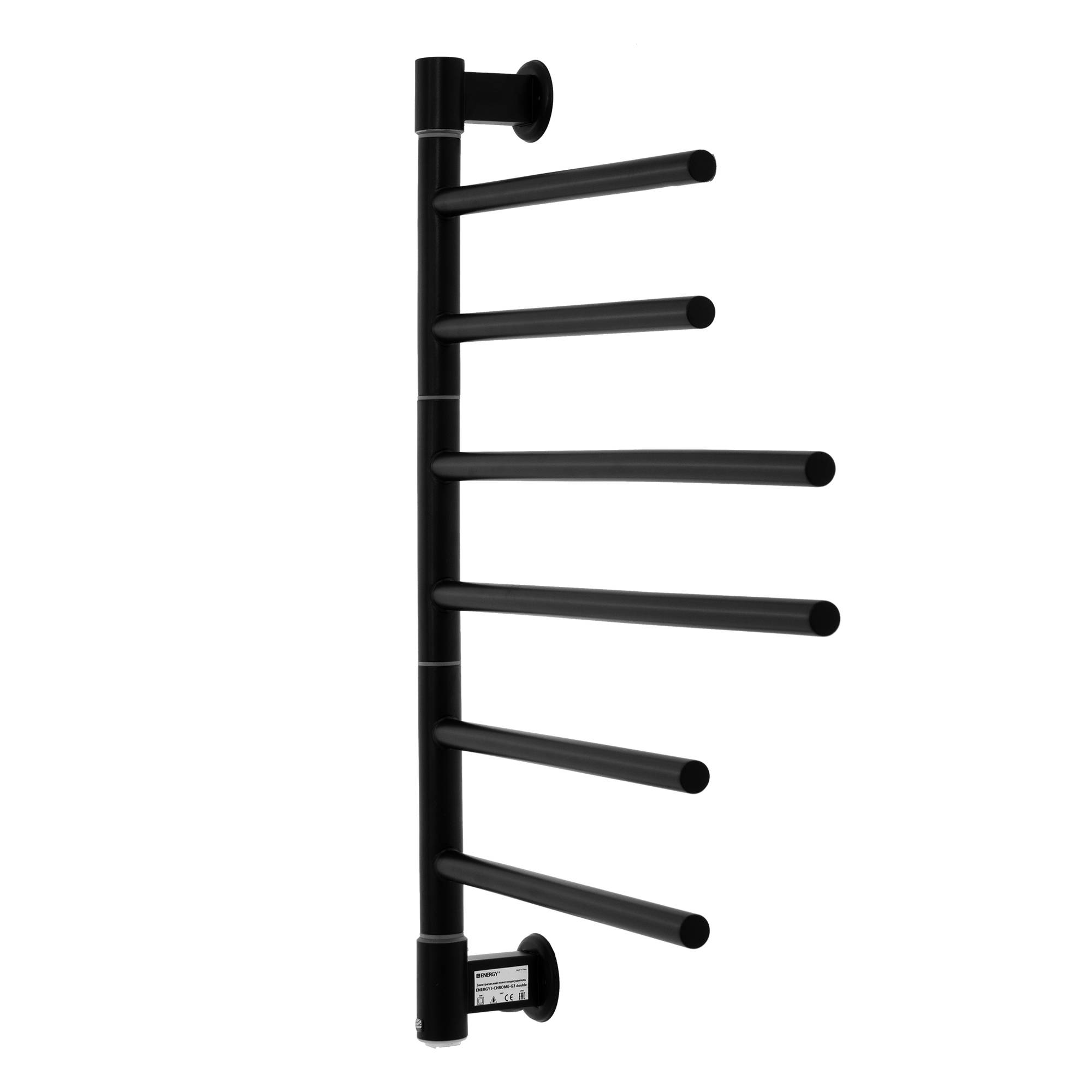 Полотенцесушитель электрический Energy I chrome G3 Double RAL 9005 EETRIG3DO00000R905M