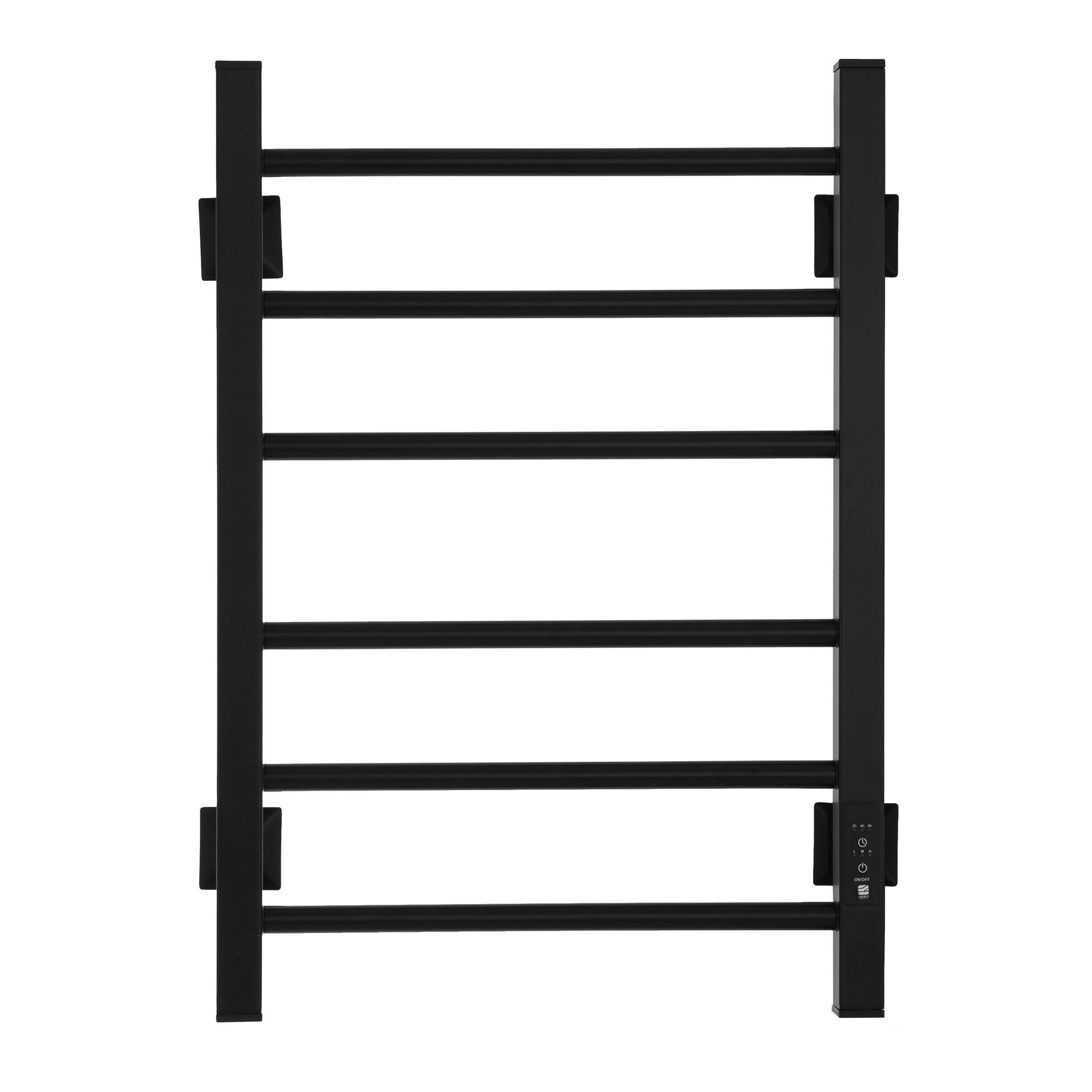 Полотенцесушитель электрический Energy Relo 600x400 мм с таймером черный матовый RAL 9005 EETR0RELO06040R905M