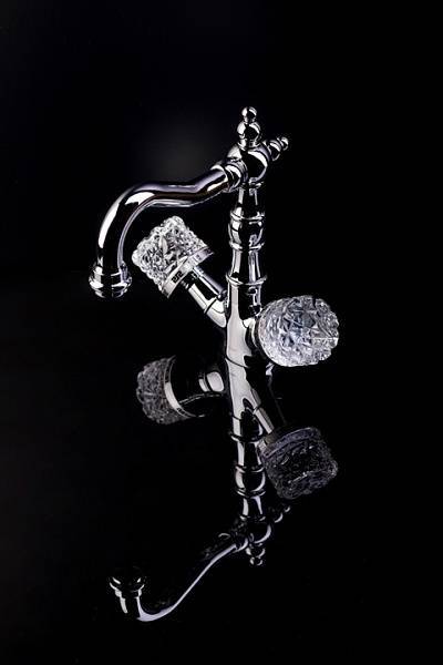 Смеситель для душа Boheme Crystal двухвентильный бронза 314-CRST