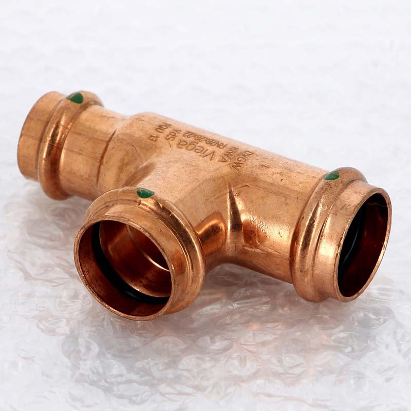 Тройник пресс медный Viega Profipress 28x28x22 мм 315016