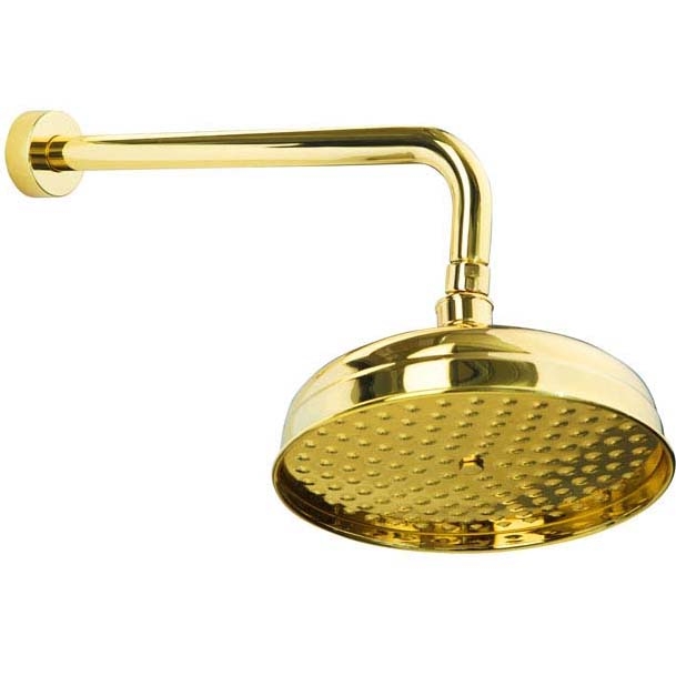 Верхний душ Boheme Imperiale 20.8 см с настенным кронштейном 38 см золото 411