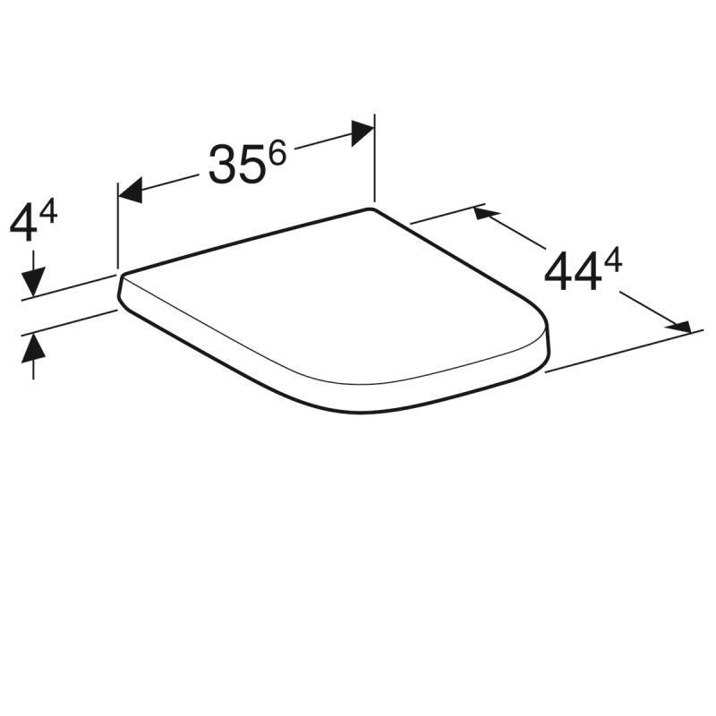 Сиденье для унитаза Geberit Renova SoftClose петли хром 573025000