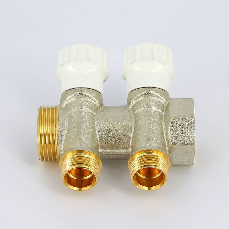 Коллектор с вентилями Itap 465 1 НВ 2 выхода 1/2 Н 38 мм 465 1-2