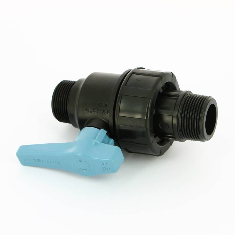 Кран для труб ПНД Unidelta 1 1/4 НН полипропилен PP-B 1074005005001