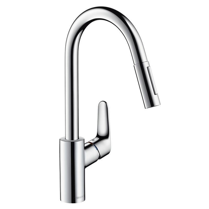 Смеситель для кухни Hansgrohe Focus 240 однорычажный с вытяжным душем под сталь 31815800