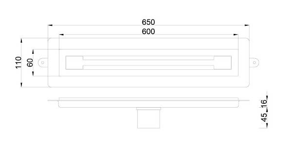 Душевой лоток Boheme 60 см золото 983-60-G