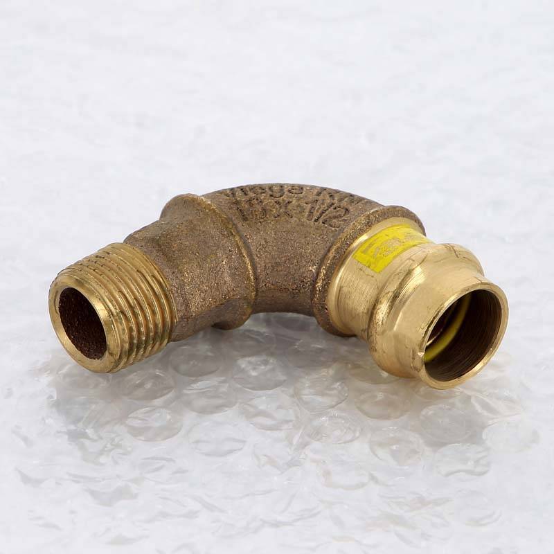 Угол пресс с наружной резьбой Viega Profipress G бронза 18x1/2 345754