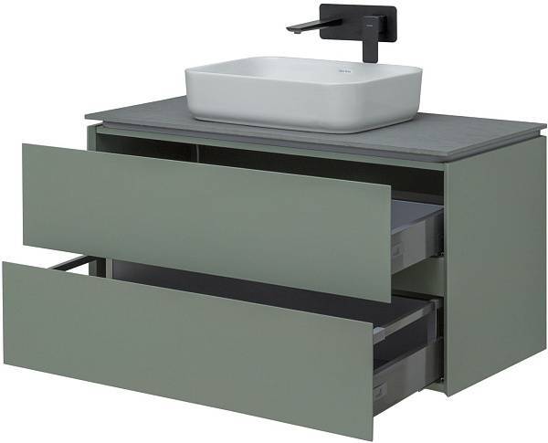 Тумба под раковину Allen Brau Infinity 100 см зеленый/серый 1.21003.CGM