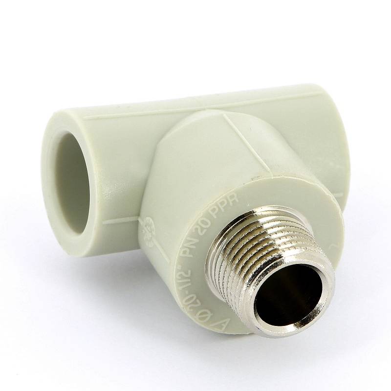 Тройник полипропиленовый FV-Plast 20х1/2х20 мм с наружной резьбой 222520