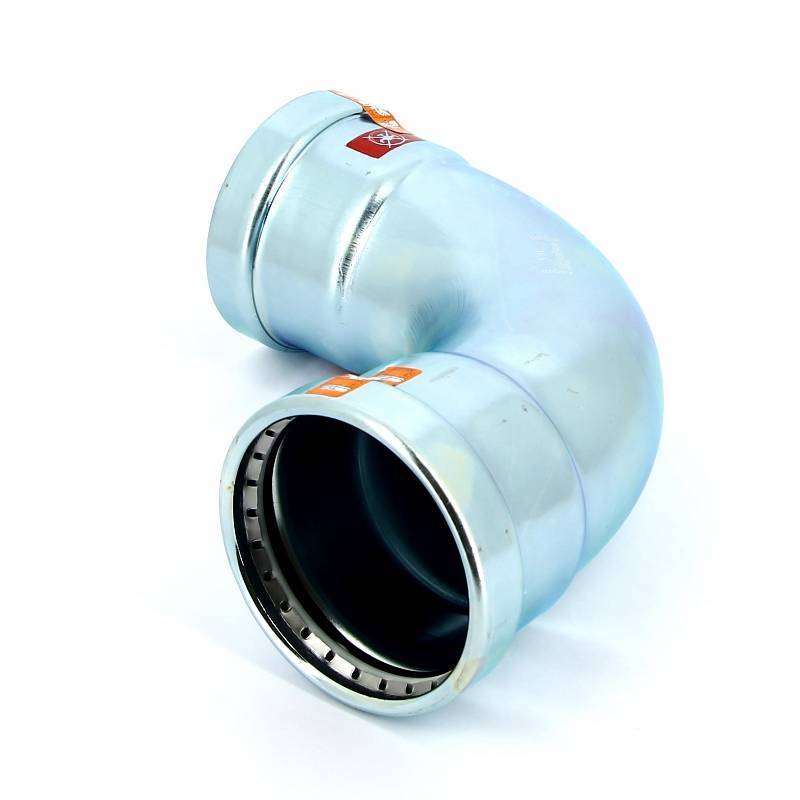 Угол пресс 90° Viega Prestabo 76.1 мм оцинкованная сталь 597566