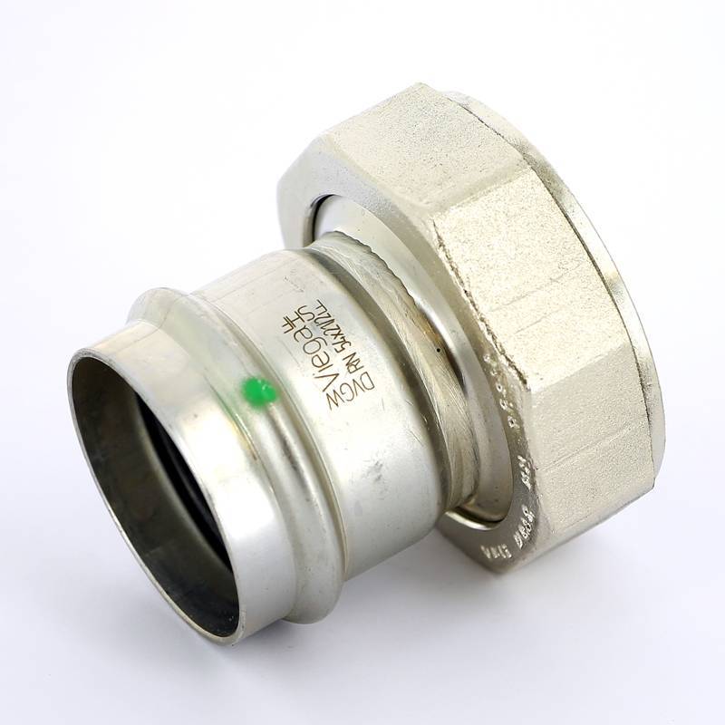 Муфта пресс Viega Sanpress Inox с накидной гайкой 54х2 1/2 нержавеющая сталь 437992