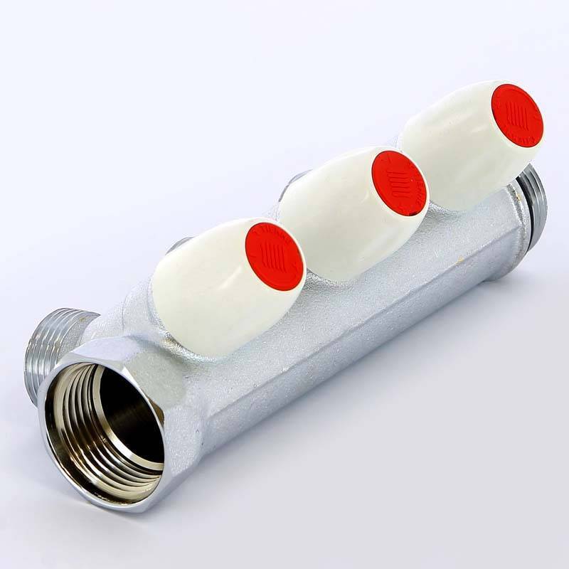 Коллектор хромированный Tiemme 1860 1 НВ 3 выхода 3/4 EK 50 мм 1860013