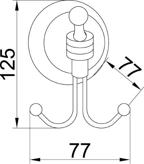 Крючок для полотенец Boheme Hermitage хром 10385