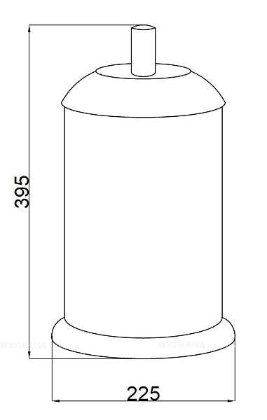 Ведро мусорное Boheme Murano круглое напольное хром 10907-W-CR
