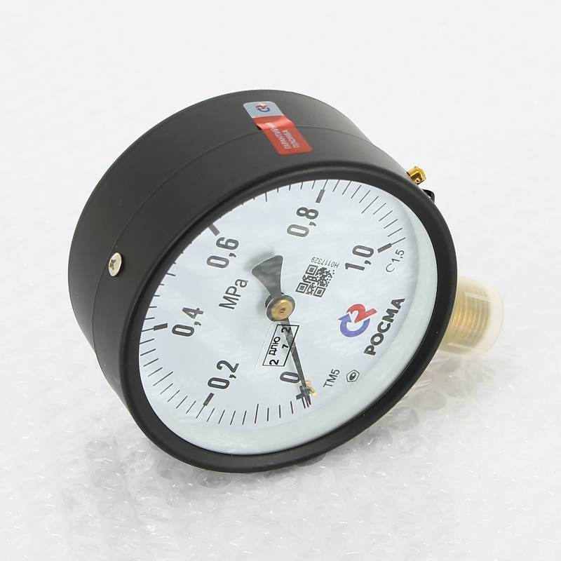 Манометр Росма ТМ-510P.00 100 мм 0-10 бар G1/2 радиальный кл.1.5 00000006836