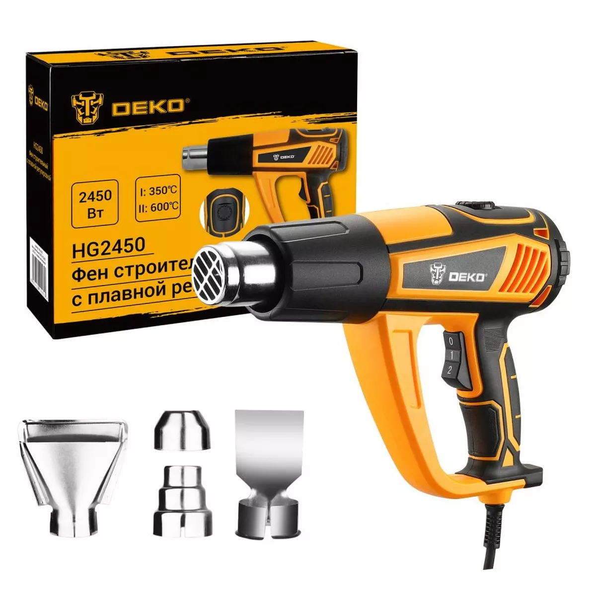 Фен строительный DEKO HG2450 2450 Вт HG2450