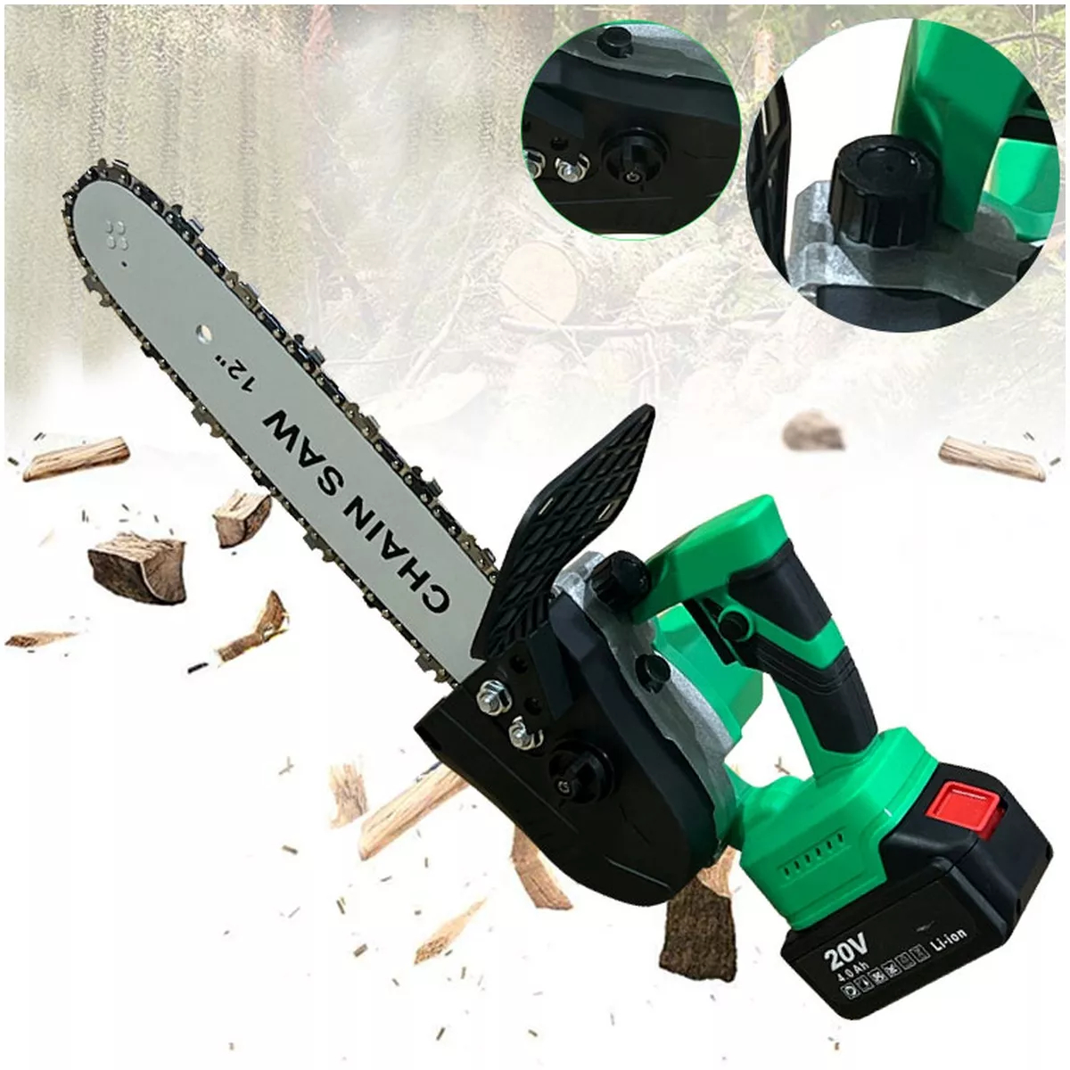 Пила цепная аккумуляторная Zitrek GreenSaw 20 PRO 20 В 2x4.0 Ач 063-4073