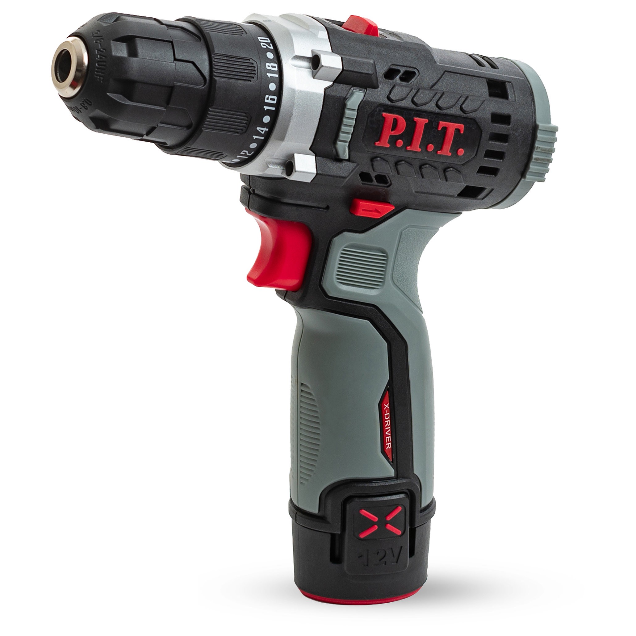 Дрель-шуруповерт аккумуляторная P.I.T. X-DRIVER PBM12K-10A/2 12 В 2x1.5 Ач кейс