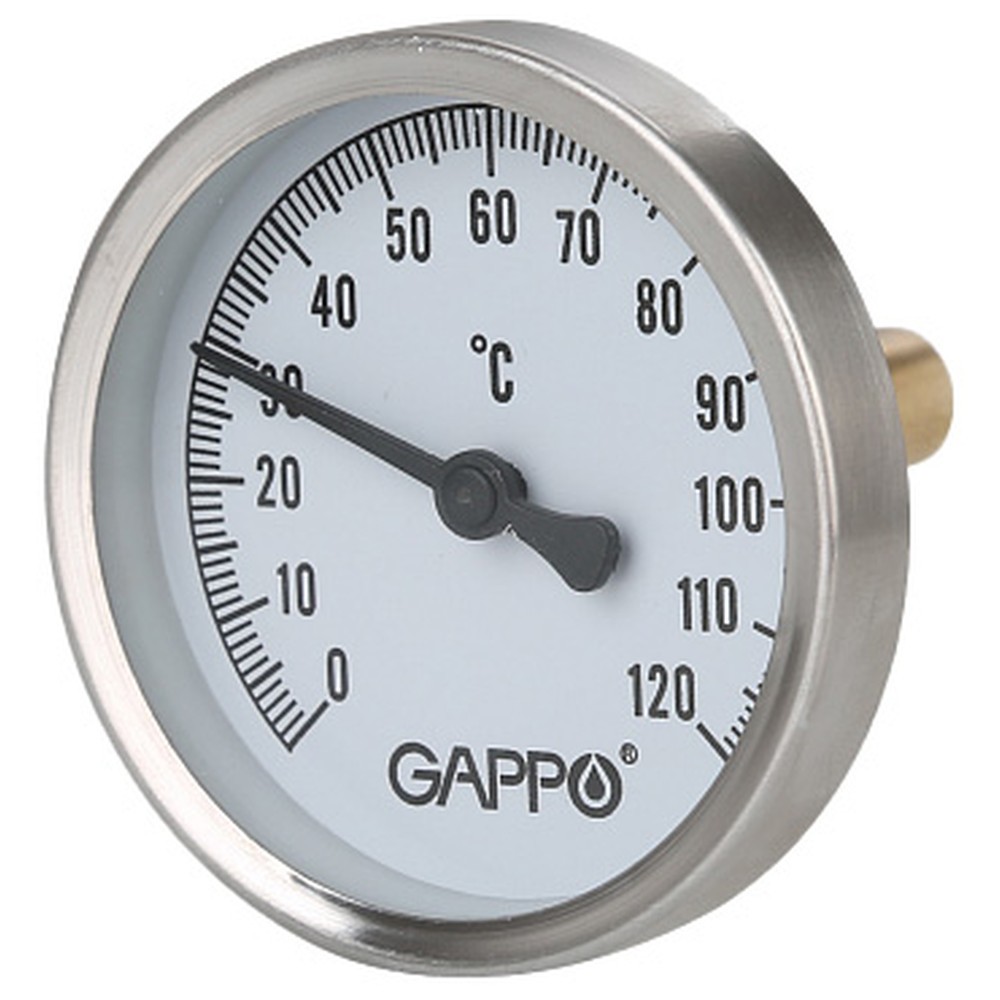 Термометр биметаллический погружной Gappo G1302 0-120 °C 1/2 G1302
