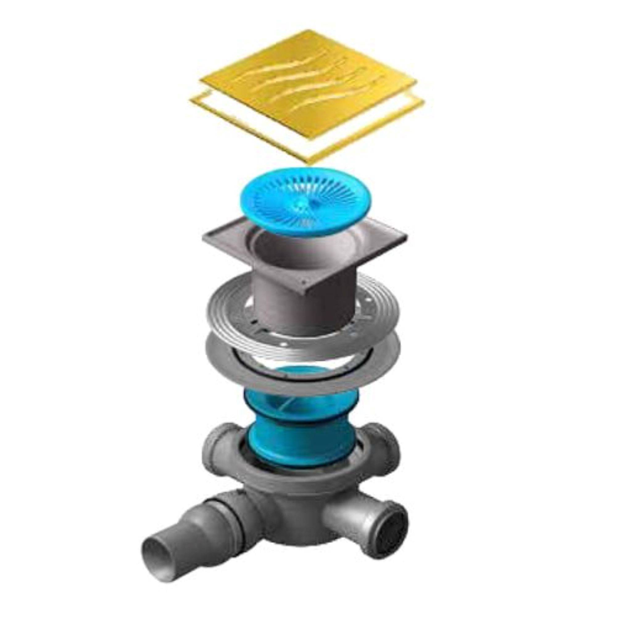 Трап точечный Peštan Confluo Standard 150x150 мм Tide 3 Gold 13000316