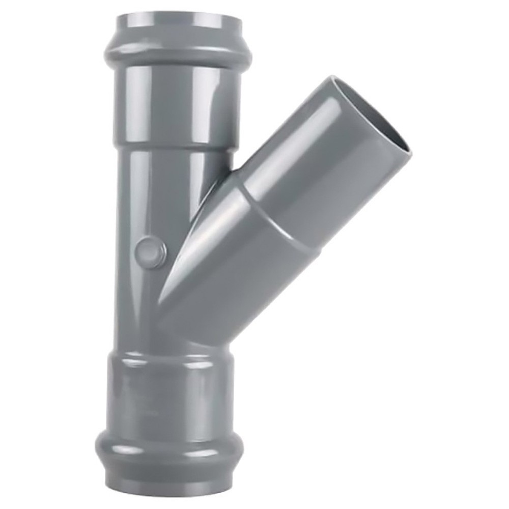 Тройник напорный НПВХ ХЕМКОР 110х110 мм 45° 1672755