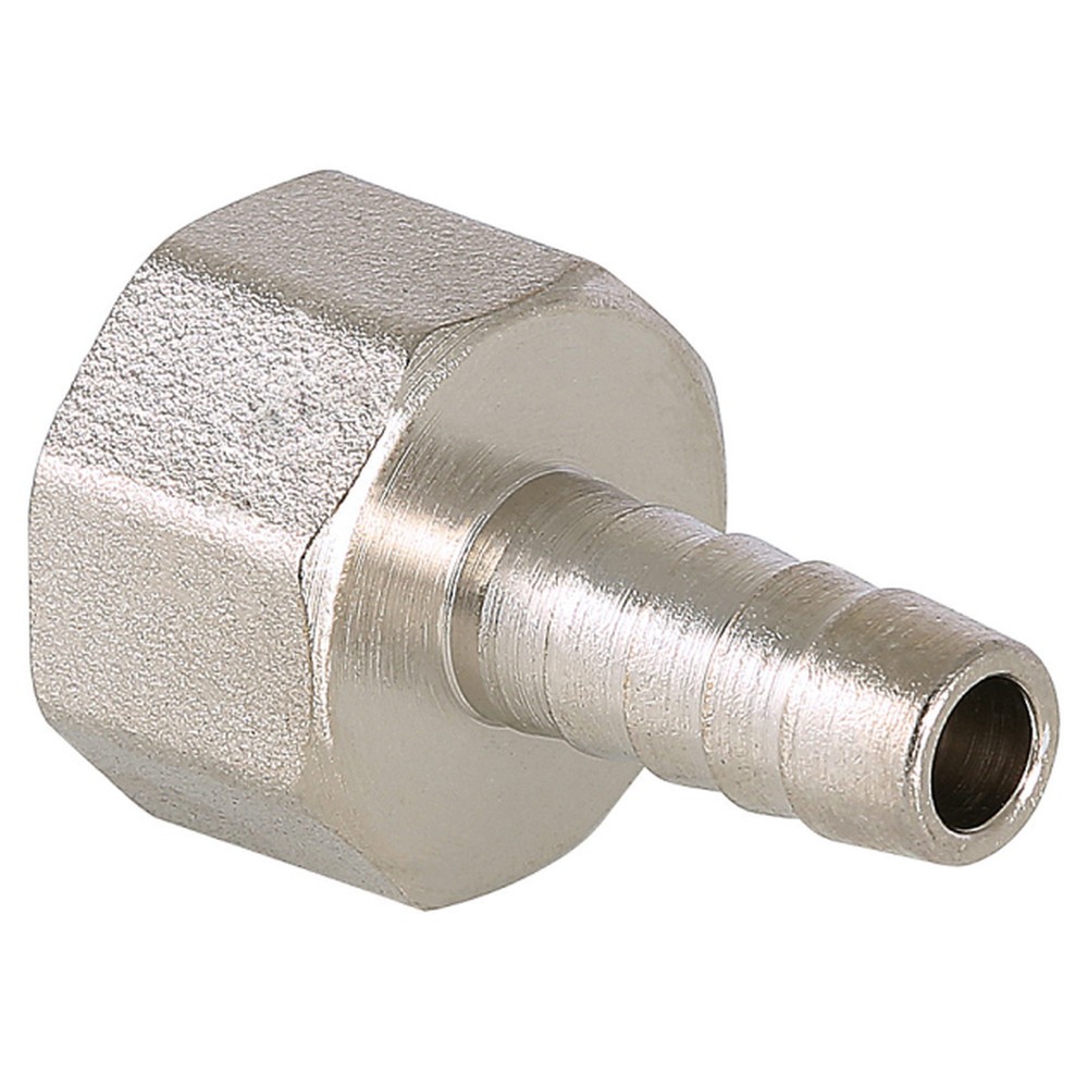 Штуцер для шланга VALFEX 1/2 х 16 мм ВР никелированная латунь VF.654.N.012.16