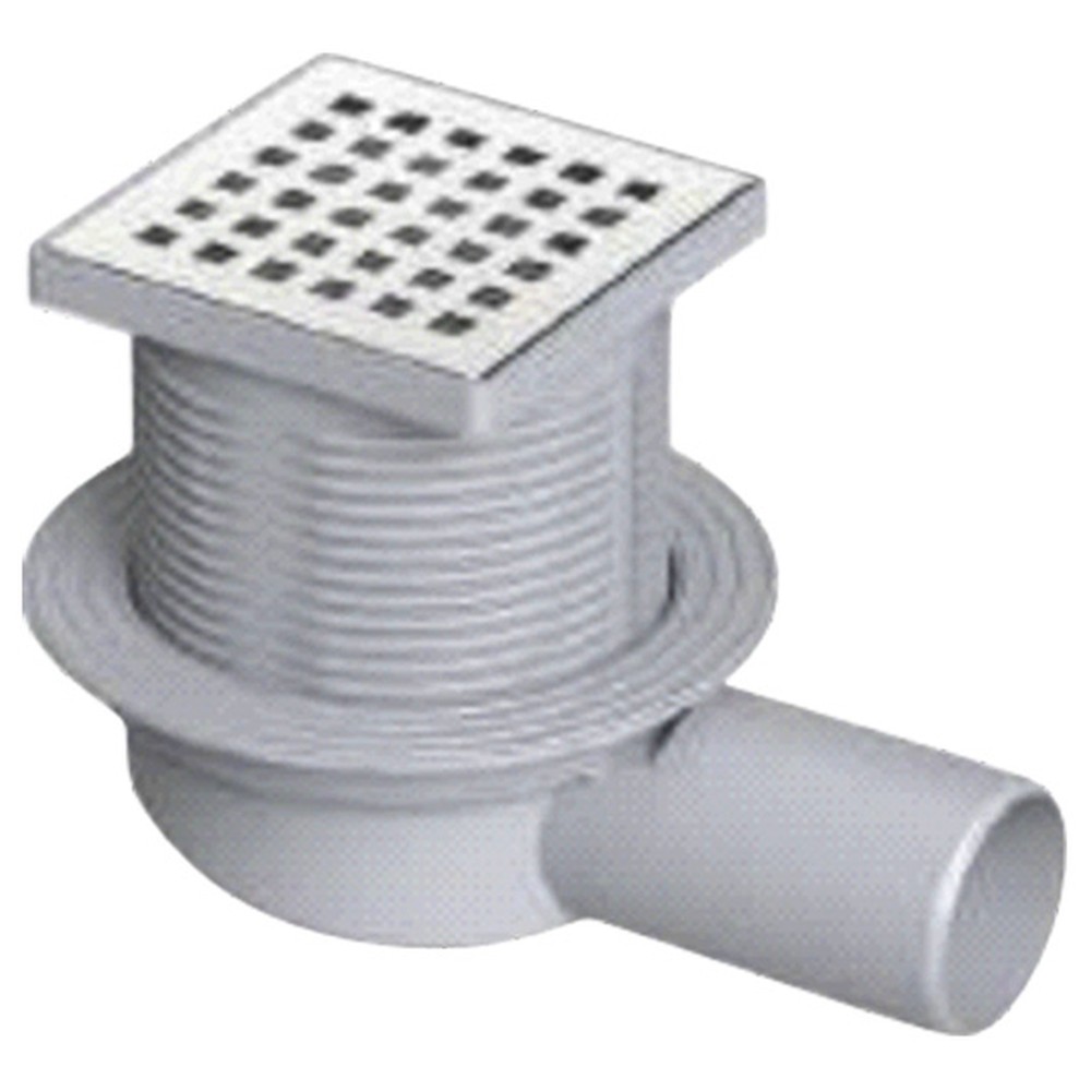 Трап для душа горизонтальный VALFEX 110 мм решетка нержавеющая сталь 100х100 мм комбинированный затвор VF.041.110K.100.01