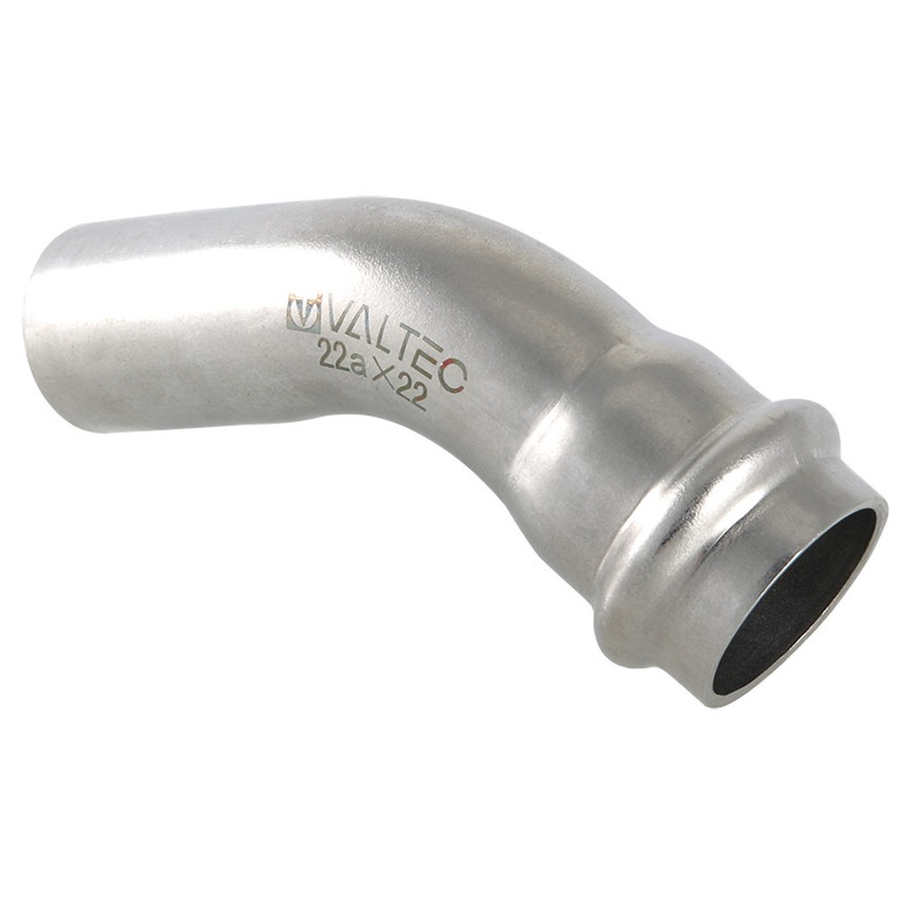 Угольник 45° Valtec VTi.958 28 мм нержавеющая сталь внутренний-наружный (уп. 5 шт) VTi.958.I.002800