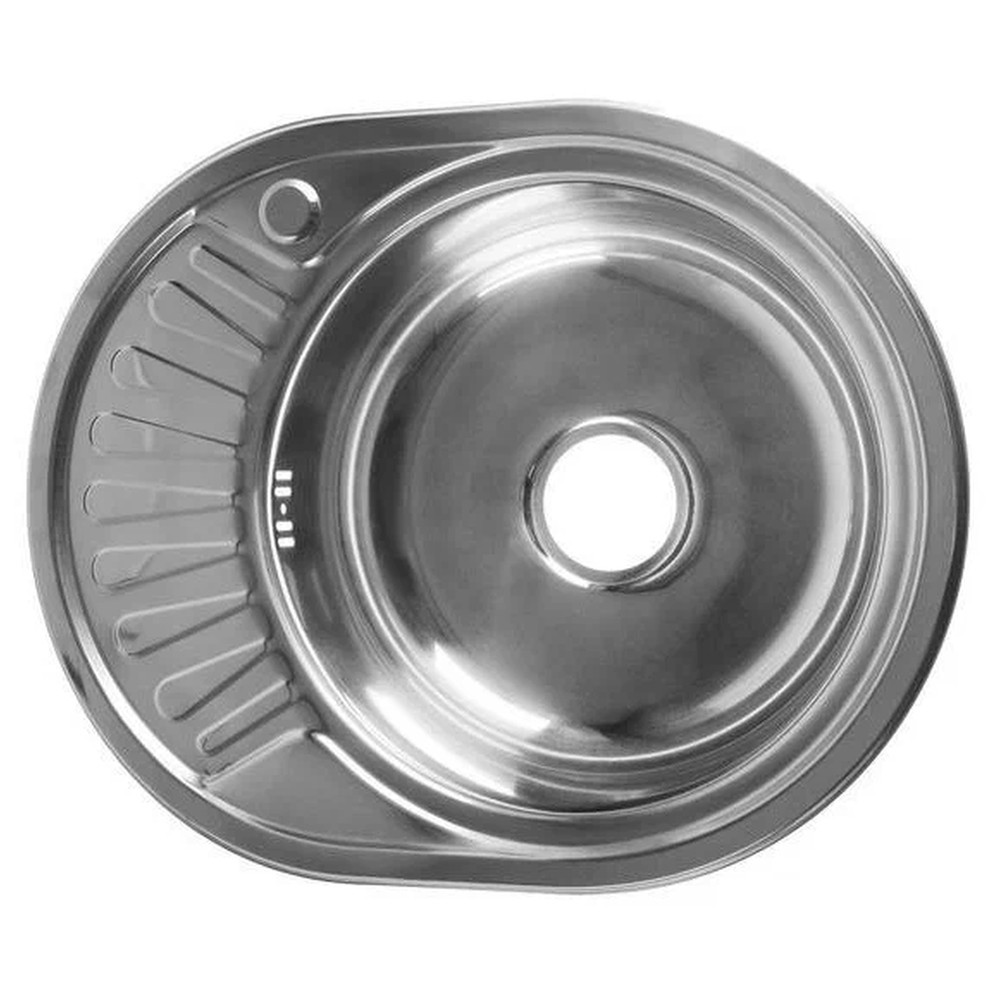 Мойка кухонная Jif врезная нержавеющая сталь 0.6 мм 570x450x160 мм с сифоном НС-1653166