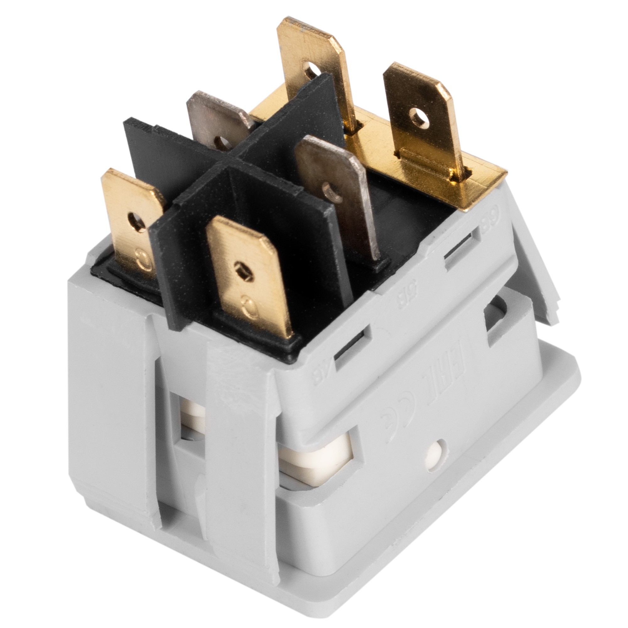 Выключатель клавишный Arcolectric C6003P двухклавишный зеленая линза серый C6003P