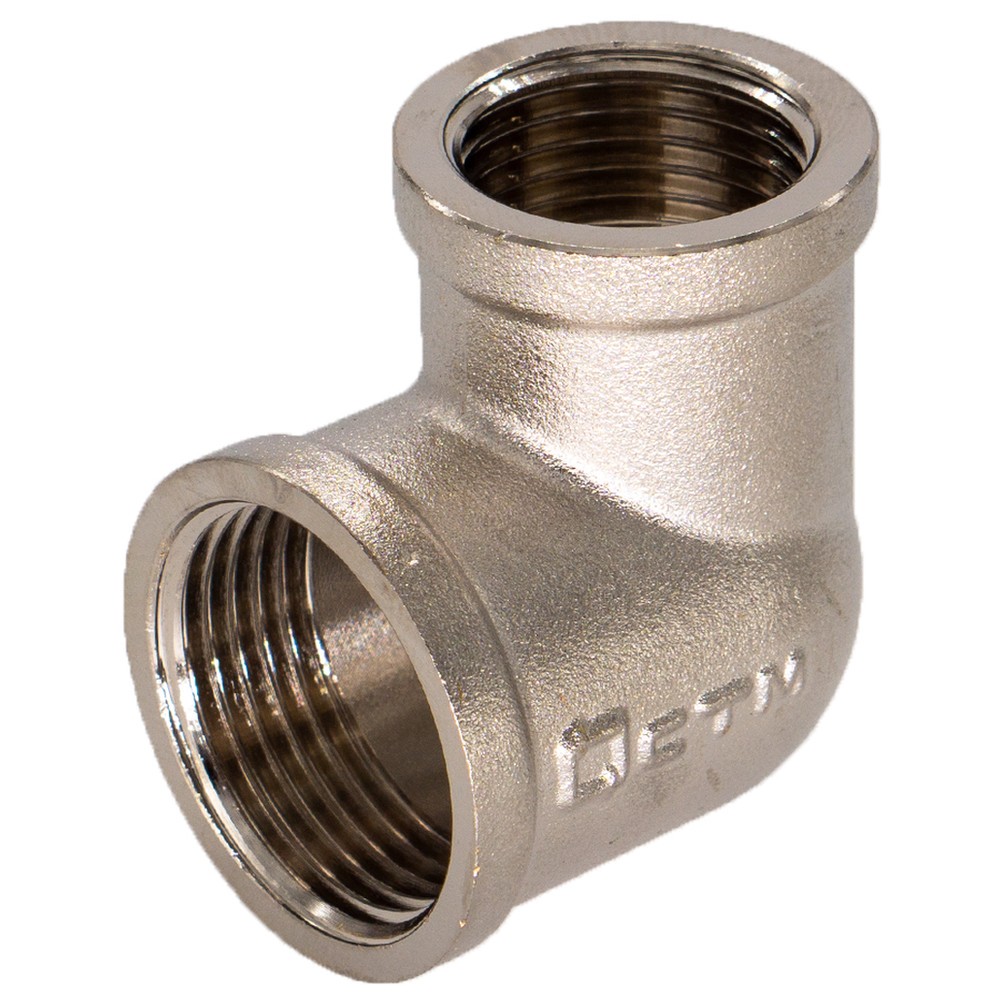 Уголок переходной CTM 1 x 1/2 ВР-ВР латунный никелированный 1499647