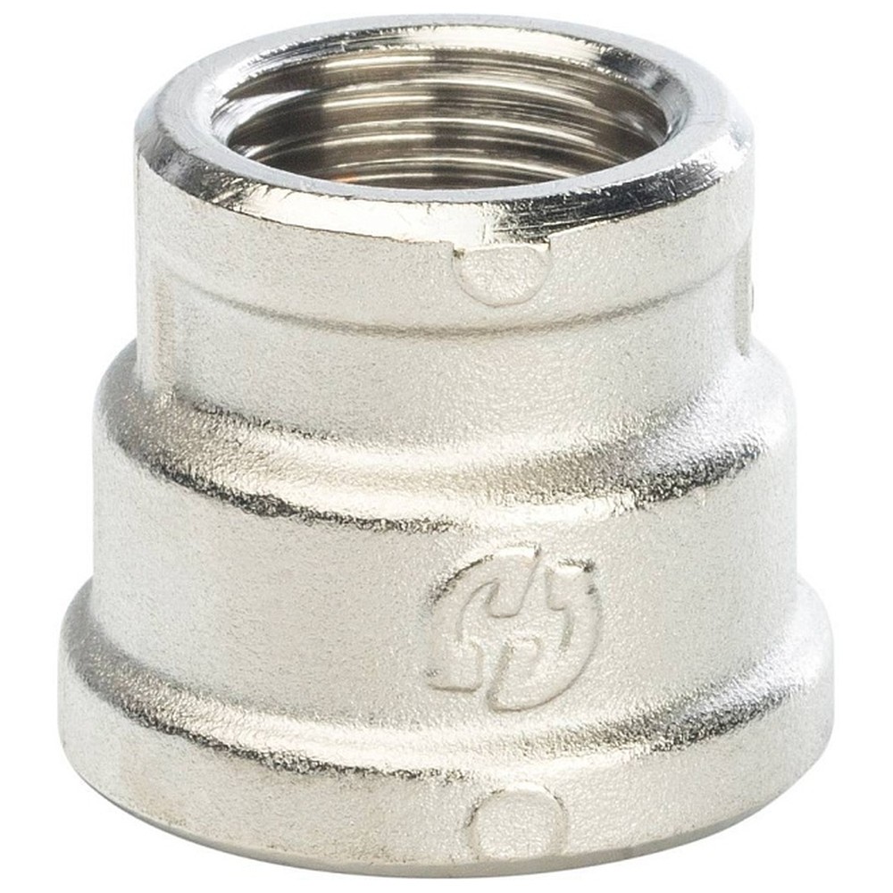 Муфта латунная переходная никелированная STOUT ВВ 3/4x1/2 SFT-0006-003412