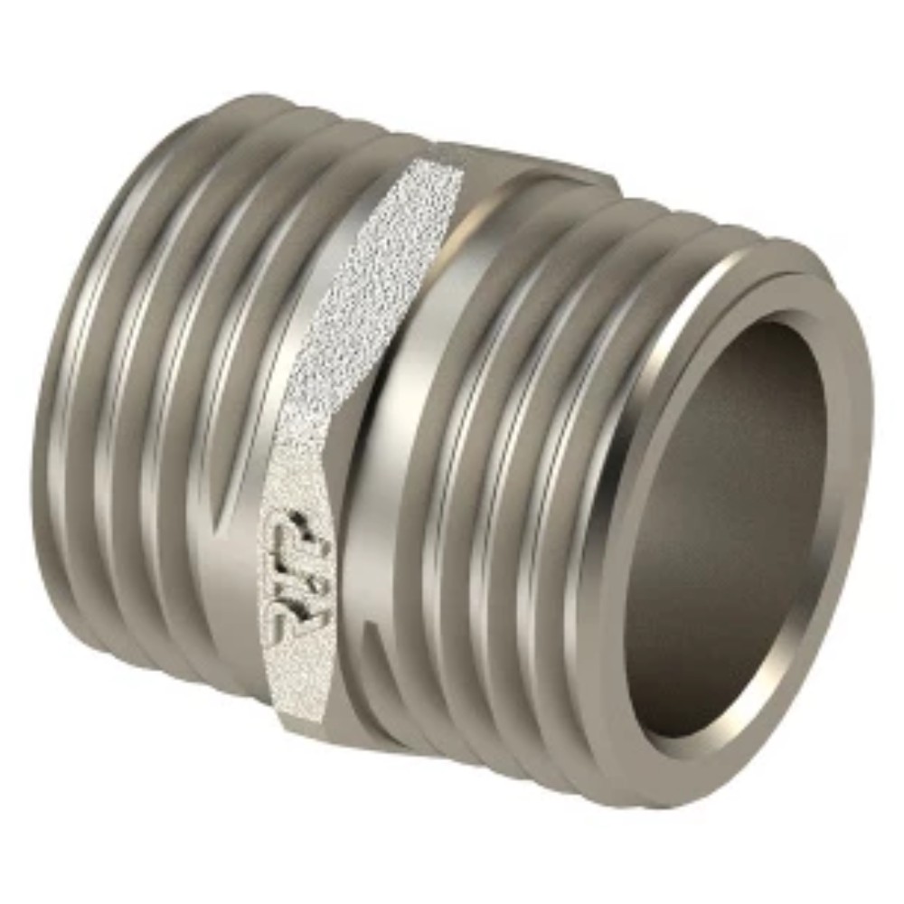 Ниппель резьбовой RTP 1 1/2 дюйма НН латунный упаковка 5 шт 29282