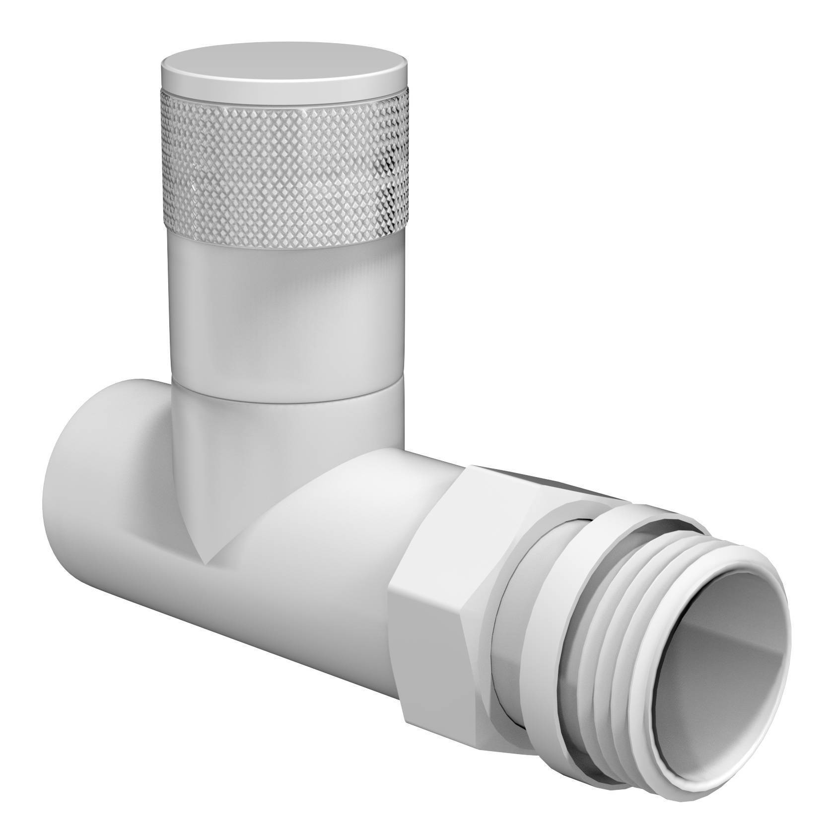 Набор дизайн-вентилей Royal Thermo PIANO прямой белый 1/2 RTE 07.007