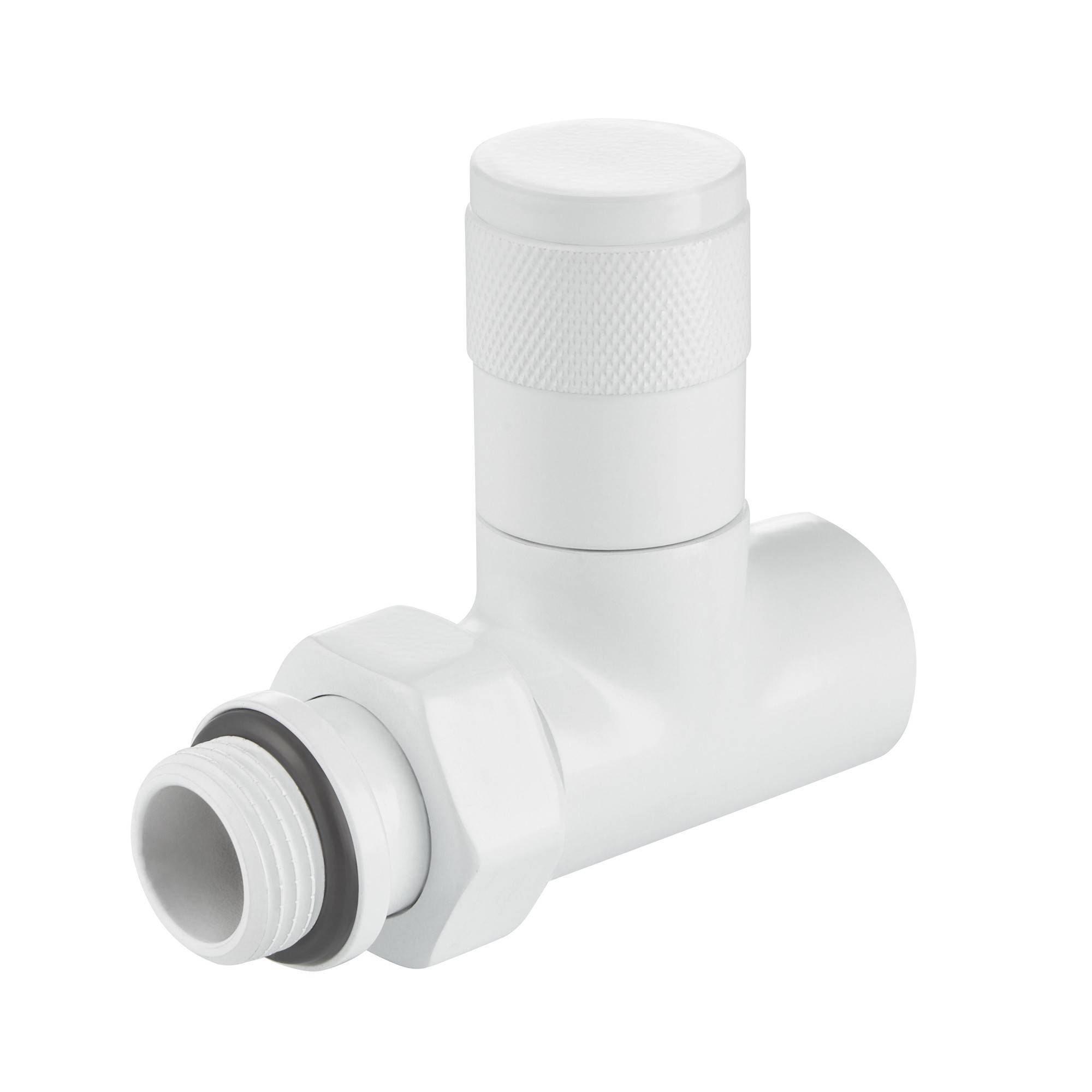 Набор дизайн-вентилей Royal Thermo PIANO прямой белый 1/2 RTE 07.007