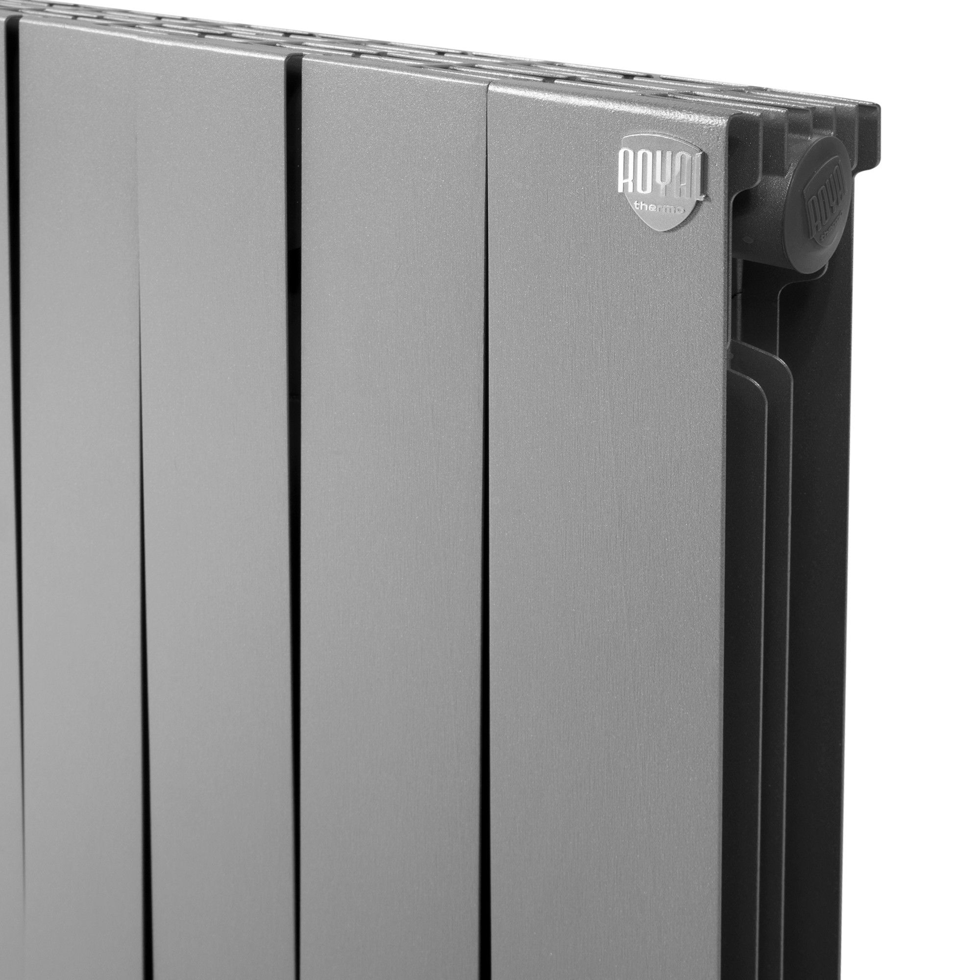 Радиатор биметаллический Royal Thermo PianoForte 500 8 секций цвет Silver Satin RTPSS50008