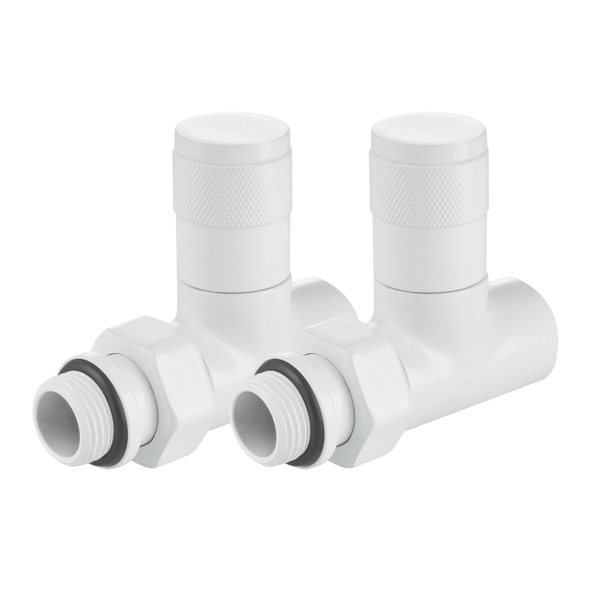 Набор дизайн-вентилей Royal Thermo PIANO прямой белый 1/2 RTE 07.007