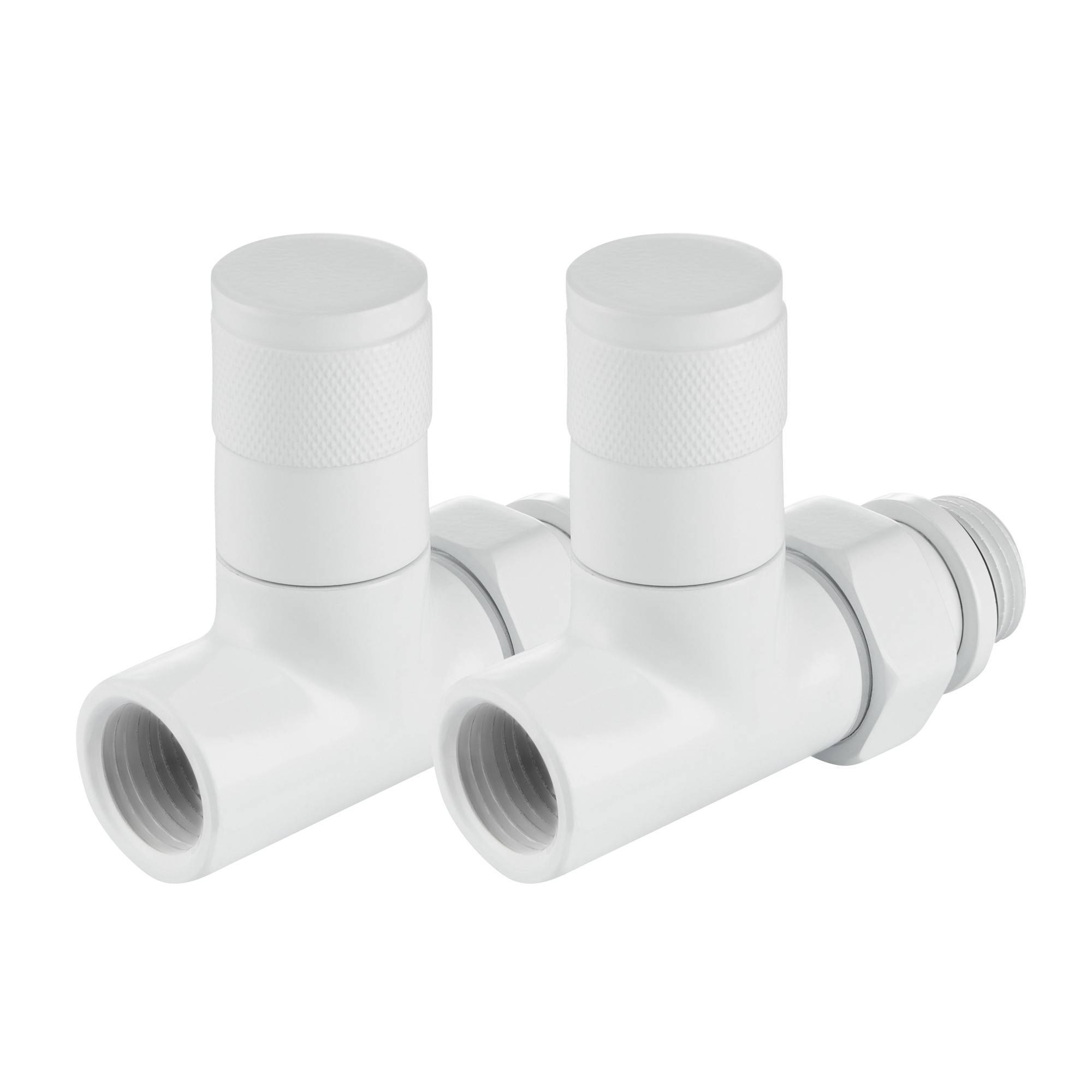 Набор дизайн-вентилей Royal Thermo PIANO прямой белый 1/2 RTE 07.007